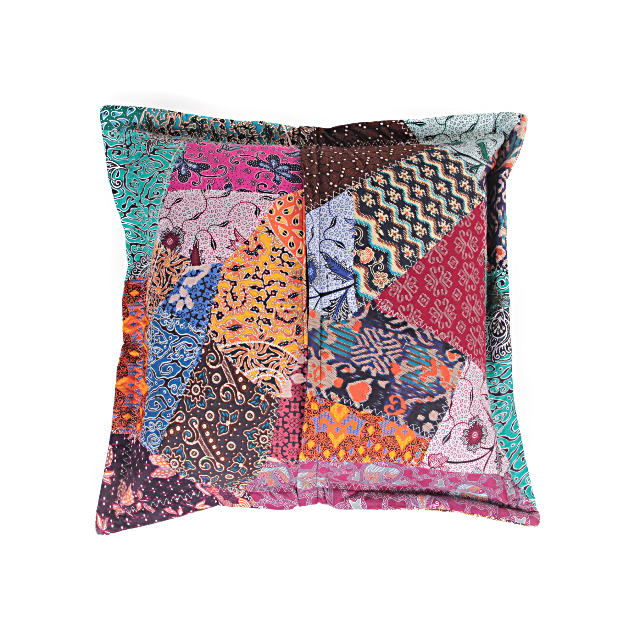 Patchwork Kissenhülle, multicolor, L 50 cm, B 50 cm von fischer's lagerhaus