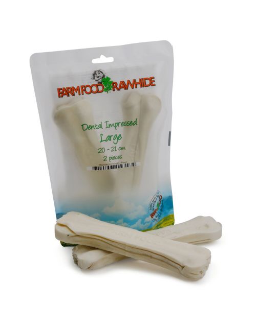 Farm Food Rawhide Dental Impressed Rund - Hondensnacks