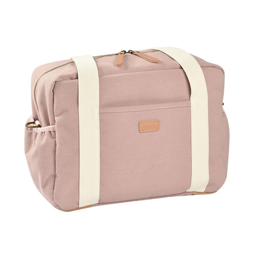 Sac à langer Paris - Rose poudré - Ecru