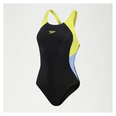 Maillot de Bain Eco Colourblock Splice Muscleb Noir / Jaune