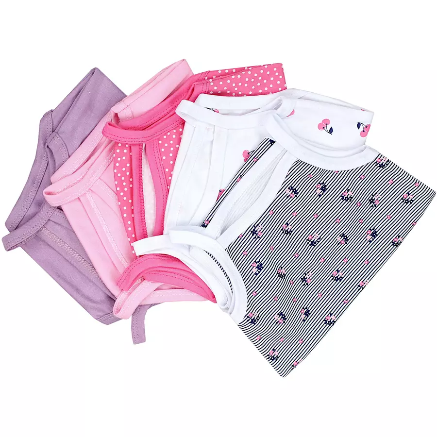 TupTam Mädchen Babybody mit Spagettiträger Sommer 5er Pack lila