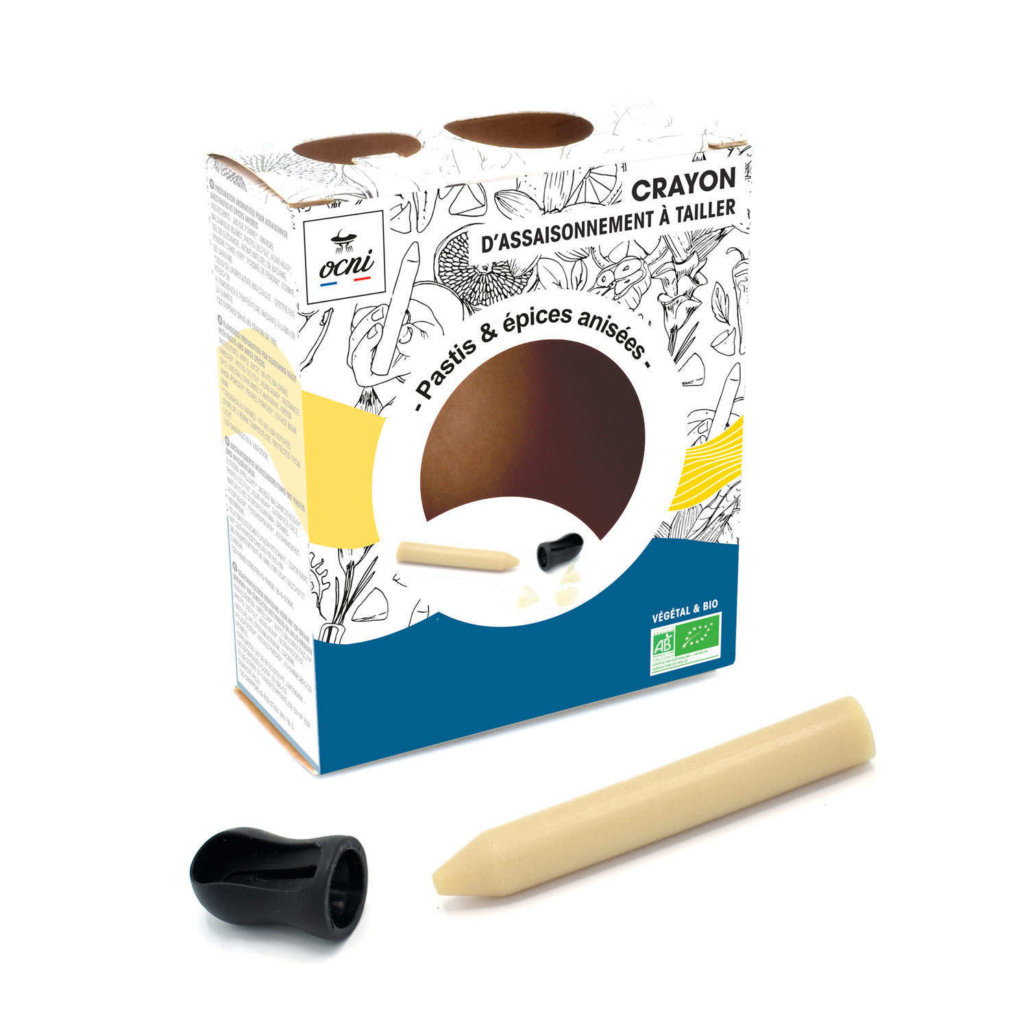 Crayon d'assaisonnement à tailler - Pastis et épices anisées bio
