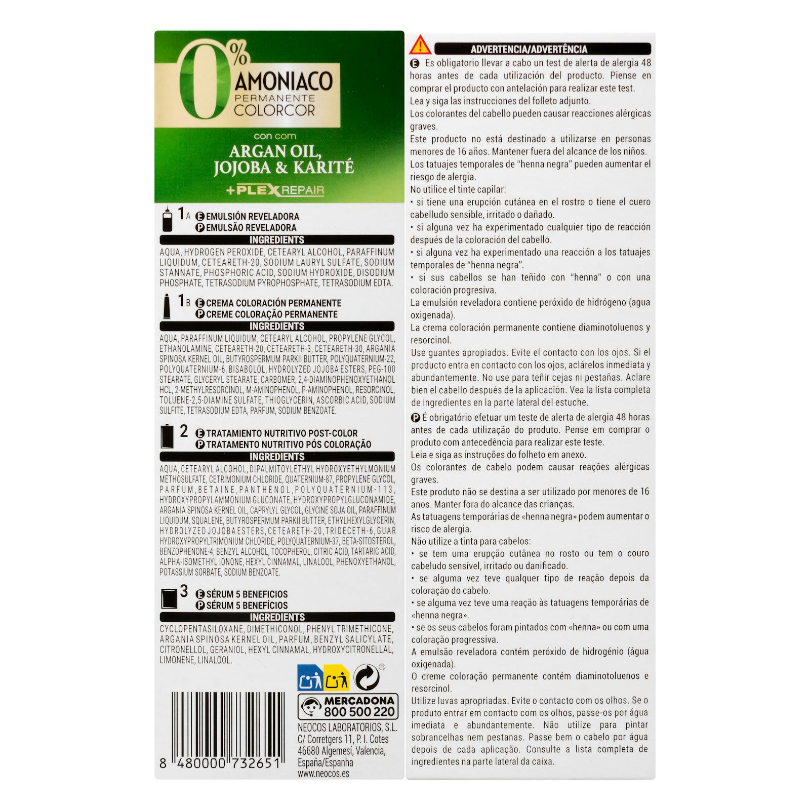 Coloration permanente 0% ammoniaque 7.13 blond beige Colorcor