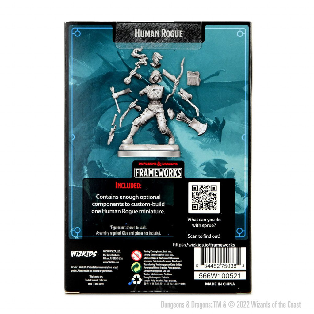 D&D Frameworks Unpainted Miniatures - Human Rogue Female