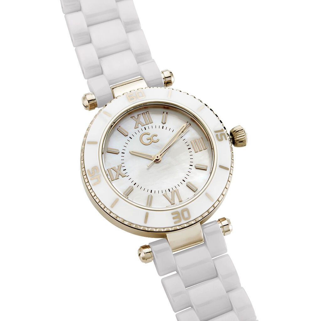 Montre Gc Muse Ceramic Nacre Blanche