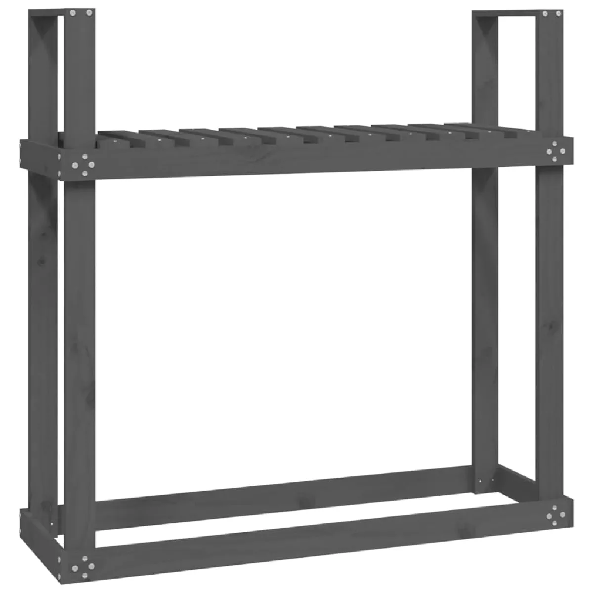 vidaXL Support bois - 110x35x108,5 cm - Gris