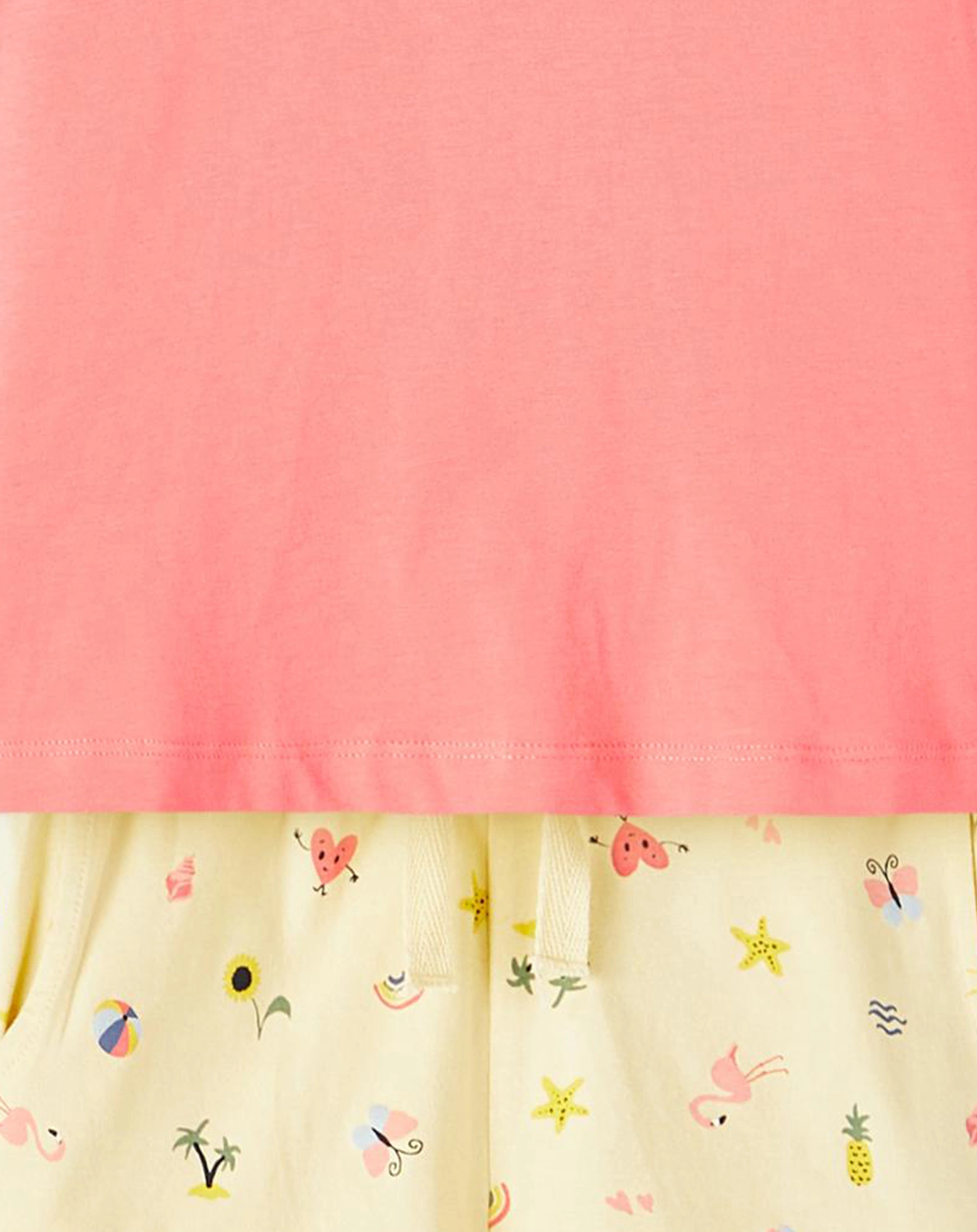 T-Shirt NMFZIGGIE mit Shorts in georgia peach
