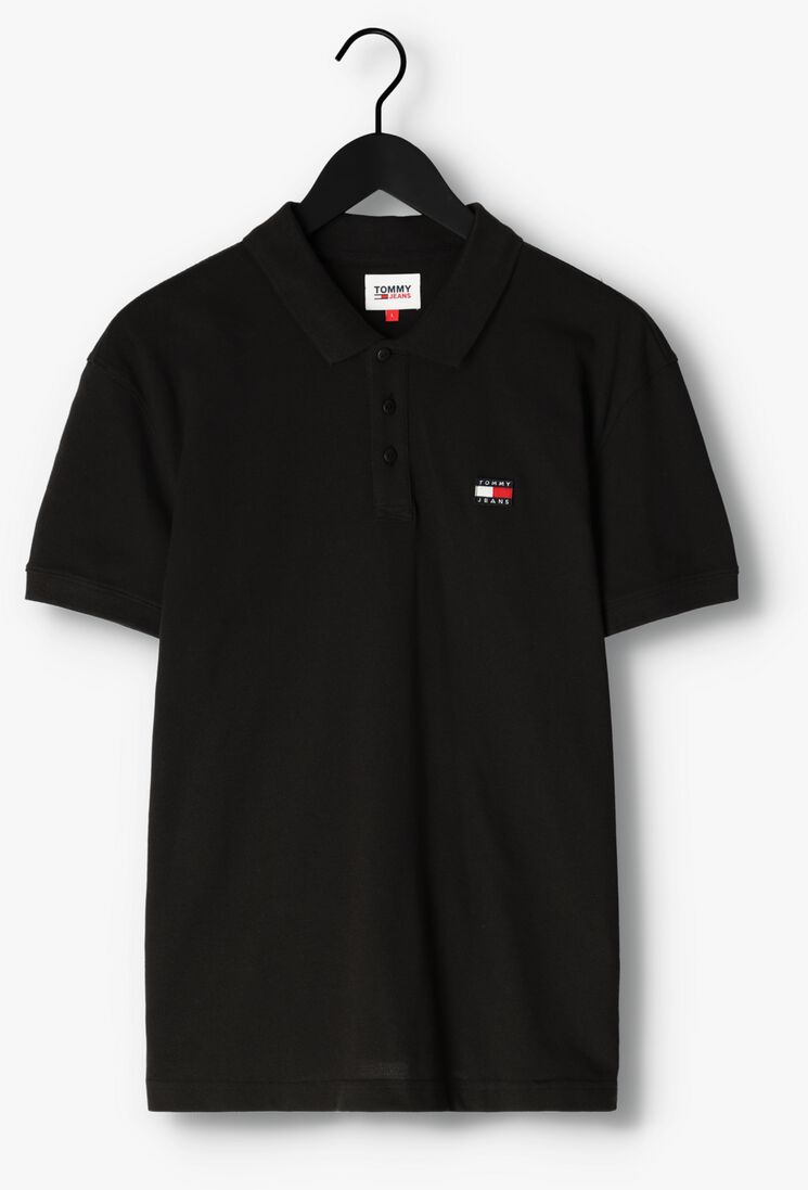 TOMMY JEANS zwarte tommy jeans polo tjm clsc xs badge polo