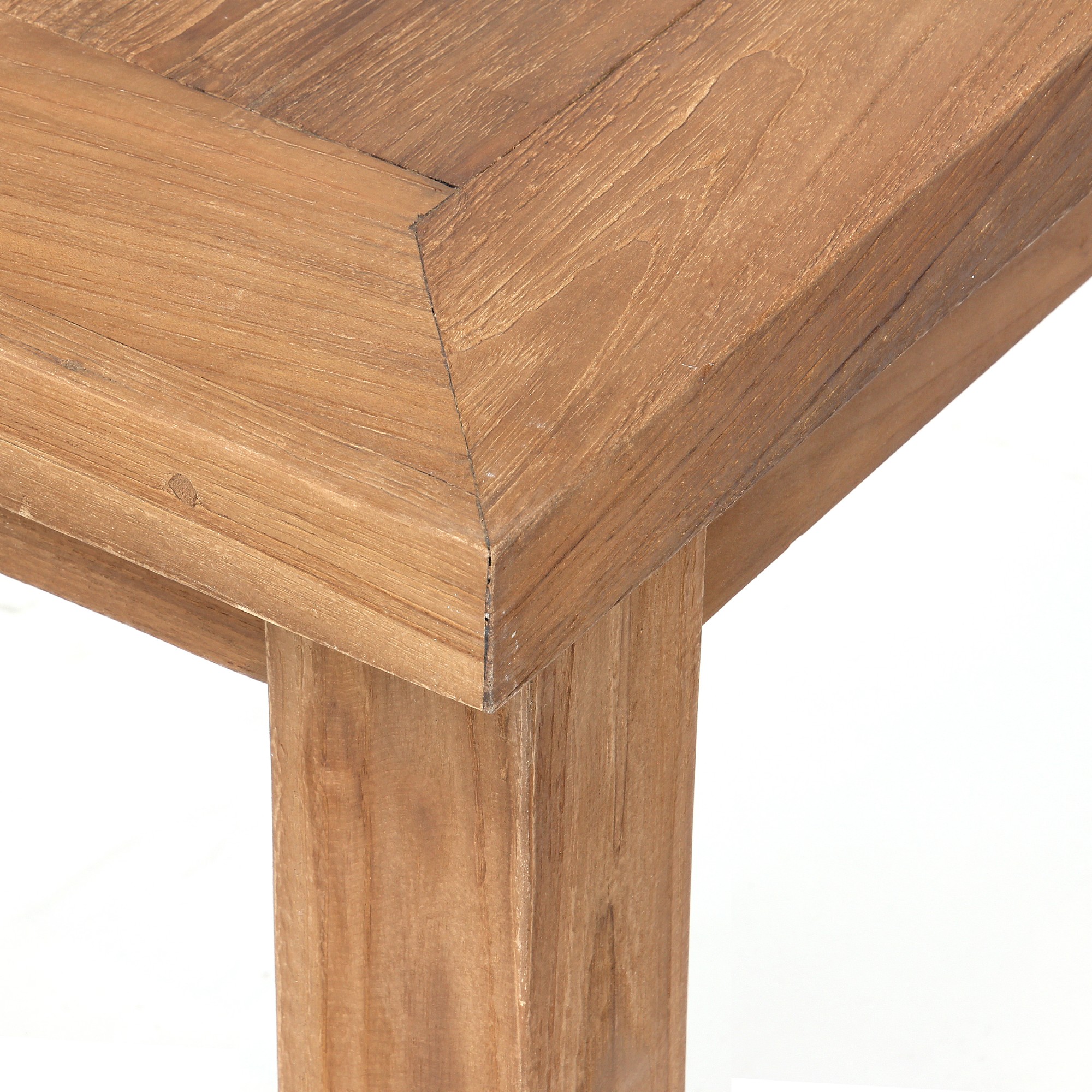 Holzbank aus recyceltem Teak, natur, B 160 cm, H 47 cm, L 35 cm von fischer's lagerhaus