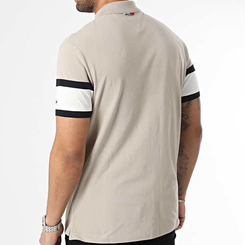Polo Manches Courtes Colourblock Placement 0755 Beige