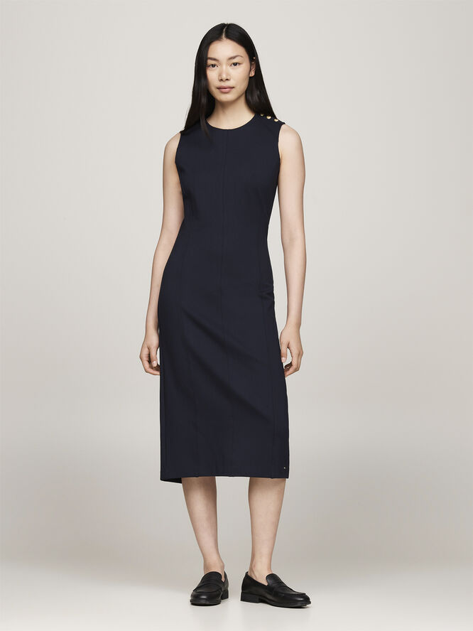 Tommy Hilfiger PUNTO SLEEVELESS BODYCON DRESS Desert sky