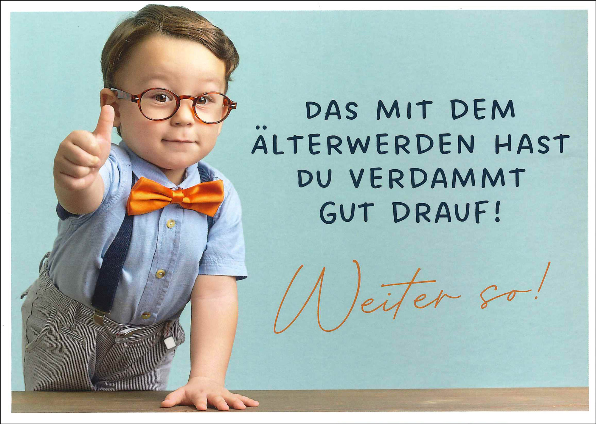 Postkarte 'Das mit dem Älterwerden' günstig bestellen