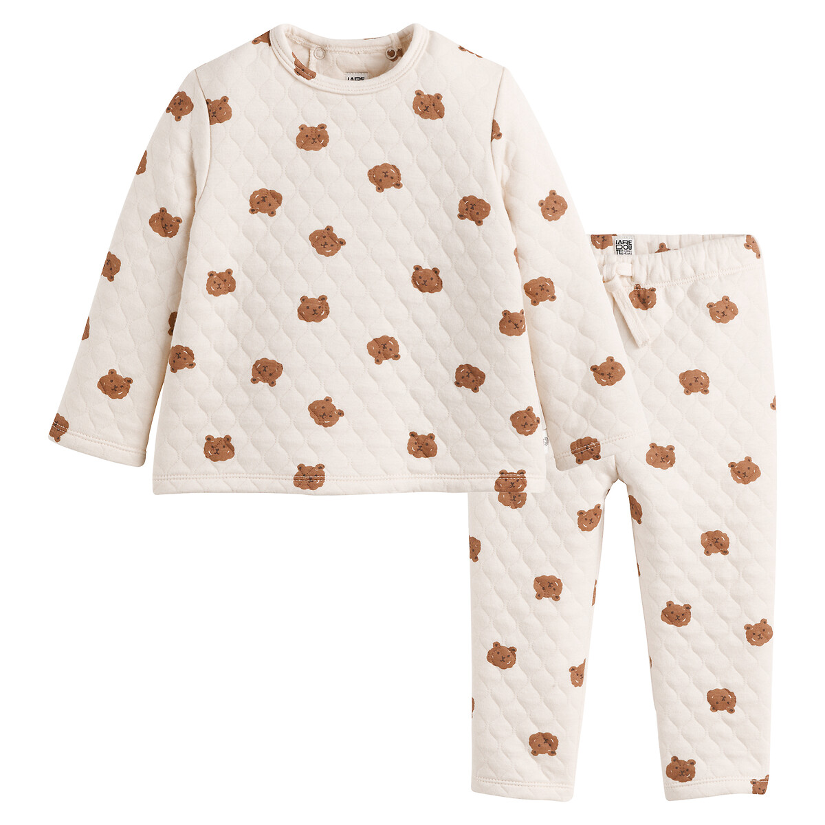 COLEÇÕES LA REDOUTE<br>Conjunto de 2 peças com estampa de urso, acolchoado
