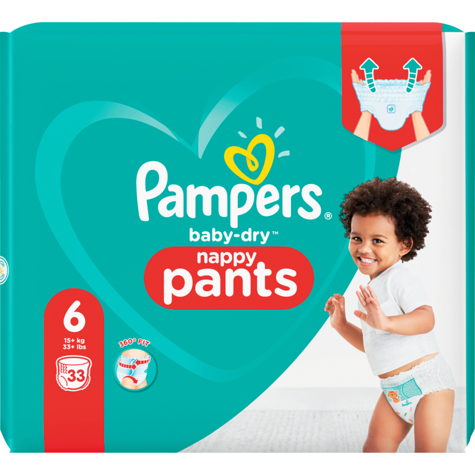 Pampers Baby Dry Nappy Pants Gr. 6 13-18 kg 33 Stück