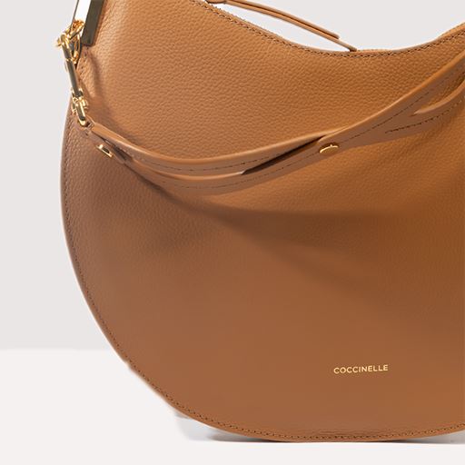 Coccinelle Sunup Medium Skuldertaske, Cuir/Noir