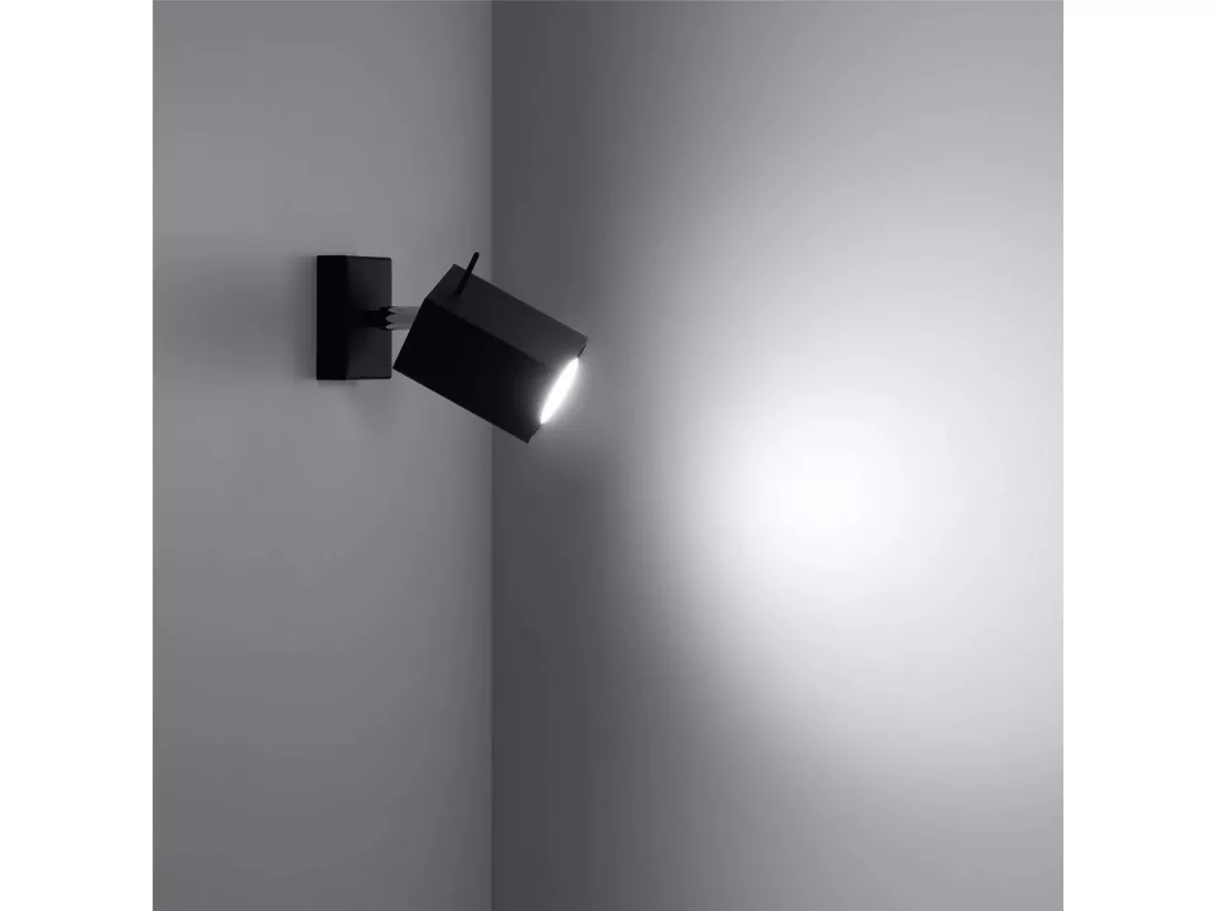 Sollux MERIDA Projecteur mural à 1 lumière, noir, GU10