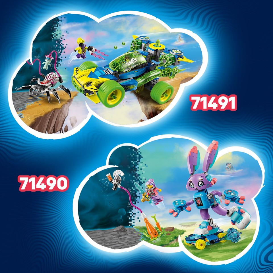 LEGO - DREAMZzz - Coopers tiger-mech og Zeros hotrod-bil (71497)