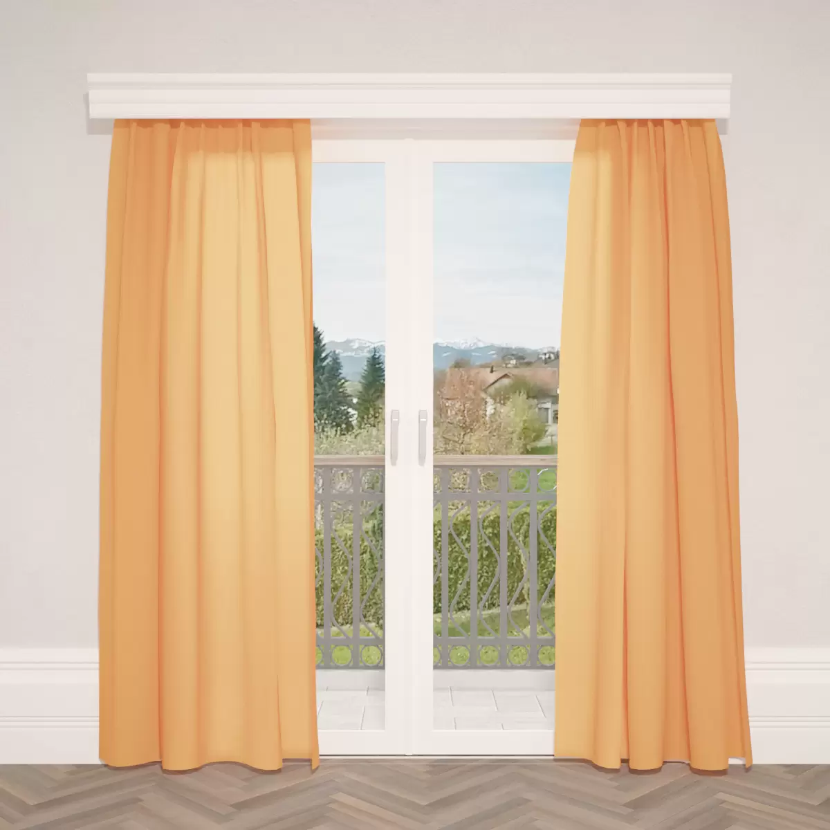 Nachtvorhang Satin Orange