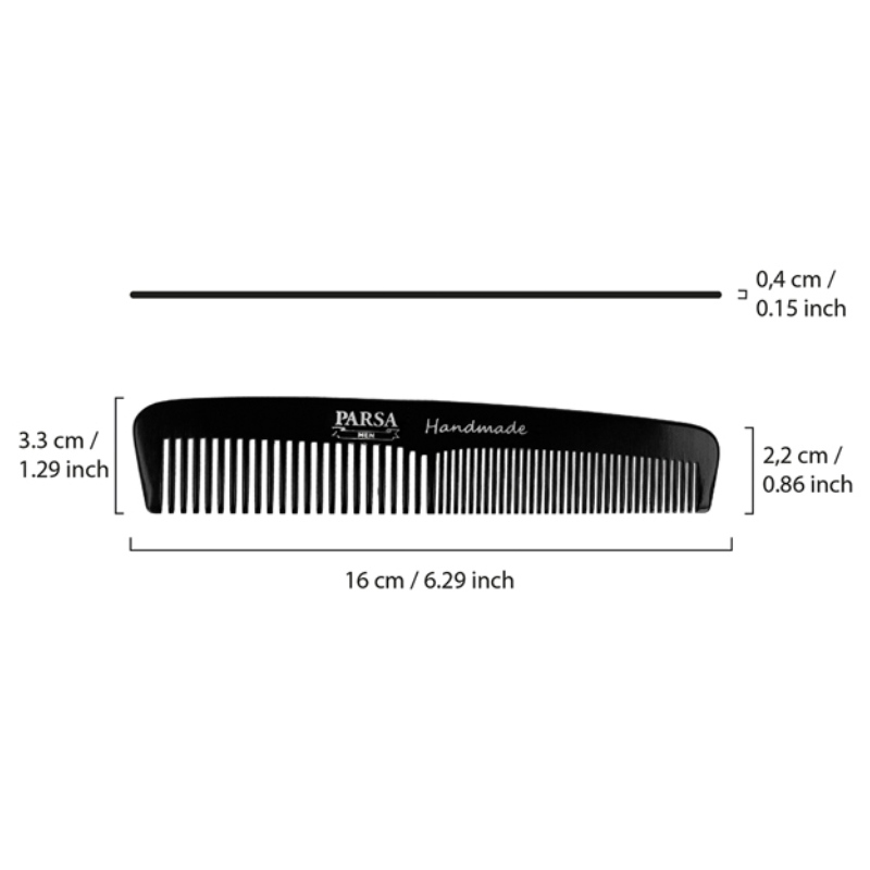 Parsa Men Handmade Hairstyling Comb