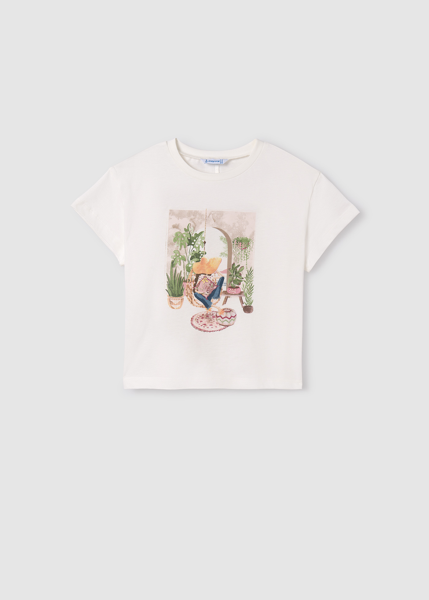 Camiseta feminina Better Cotton com recorte nas costas