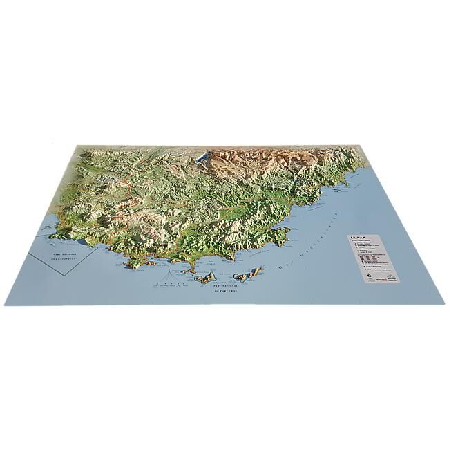 3D MAP - RELIEF LE VAR 61X41