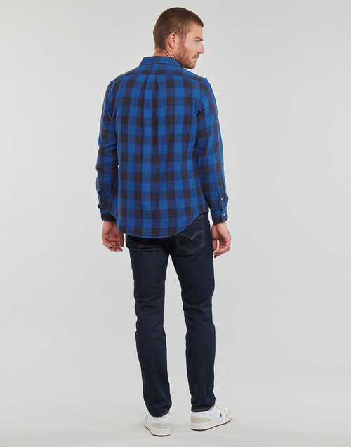 Polo Ralph Lauren - CHEMISE COUPE DROITE EN FLANELLE Azul / Negro