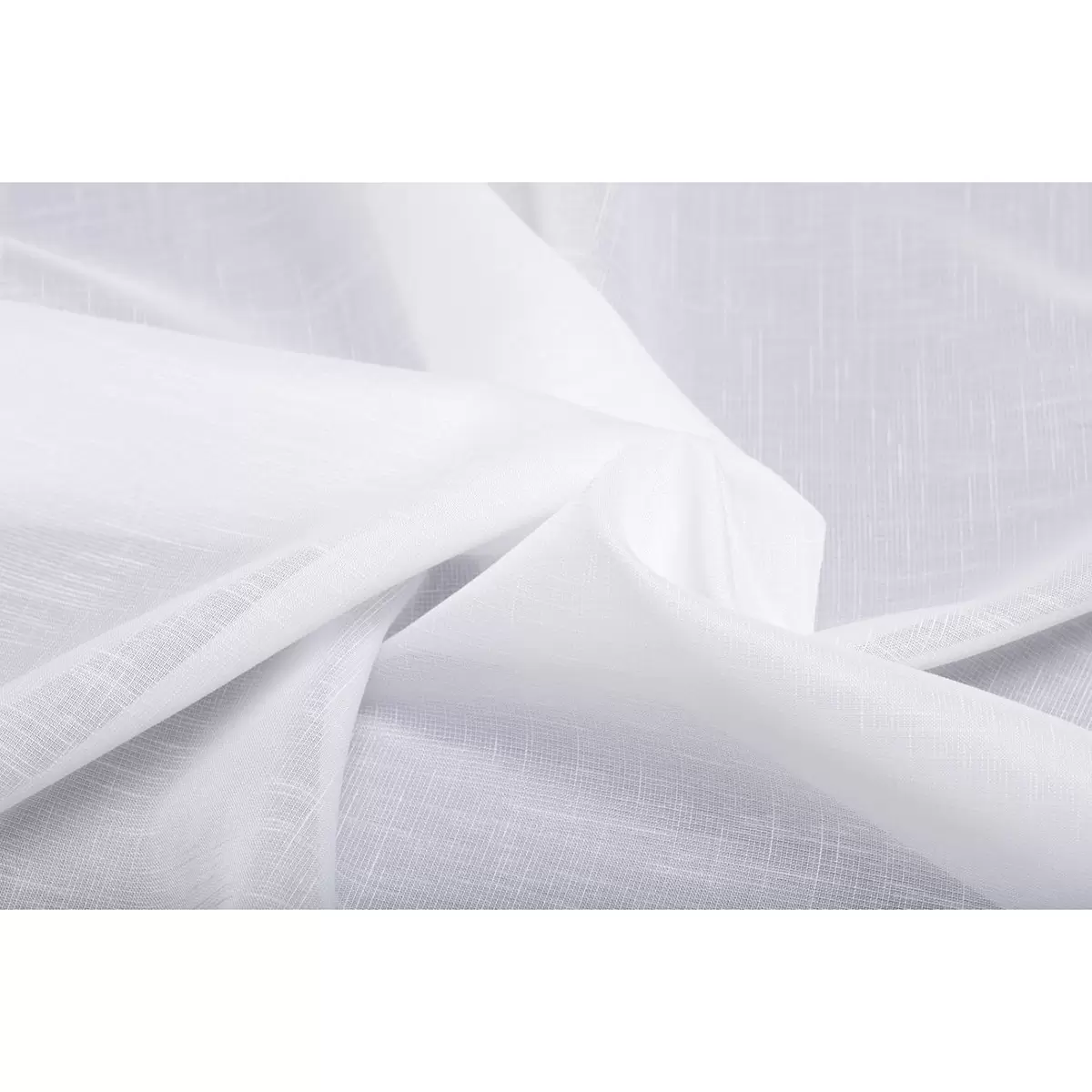 Tagvorhang Naturlook weiss