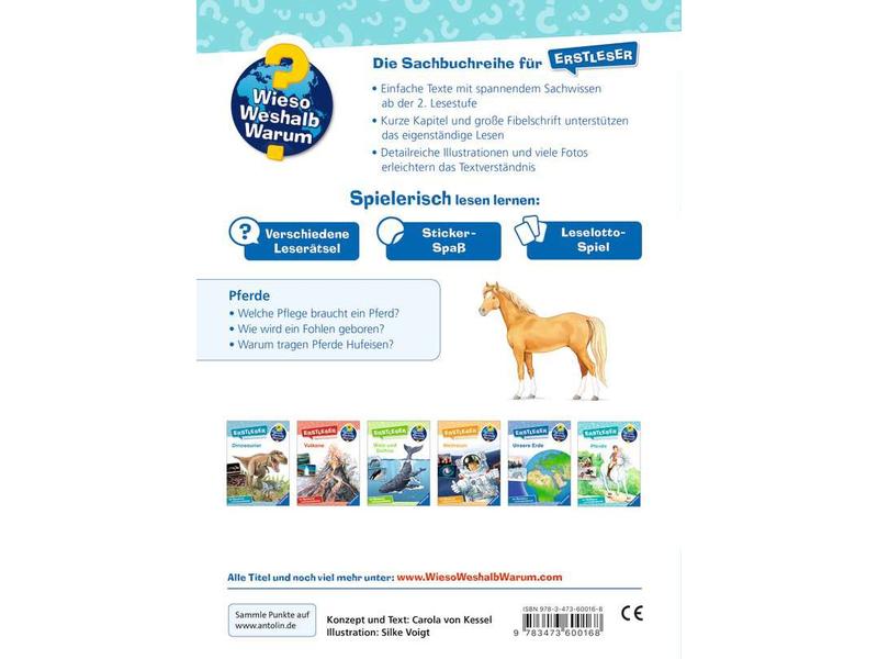 Ravensburger Kinder-Sachbuch WWW Erstleser: Pferde Band 6 Lesetraining, Sachwissen und Spielspass!