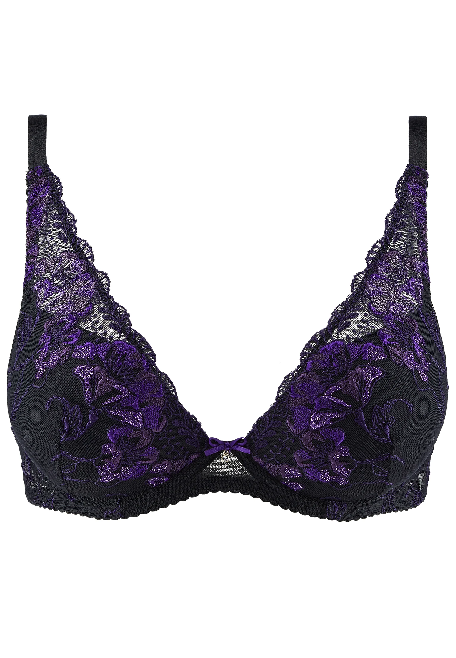 A FLEUR DE TOI - Soutien-gorge plunge foulard | Noir