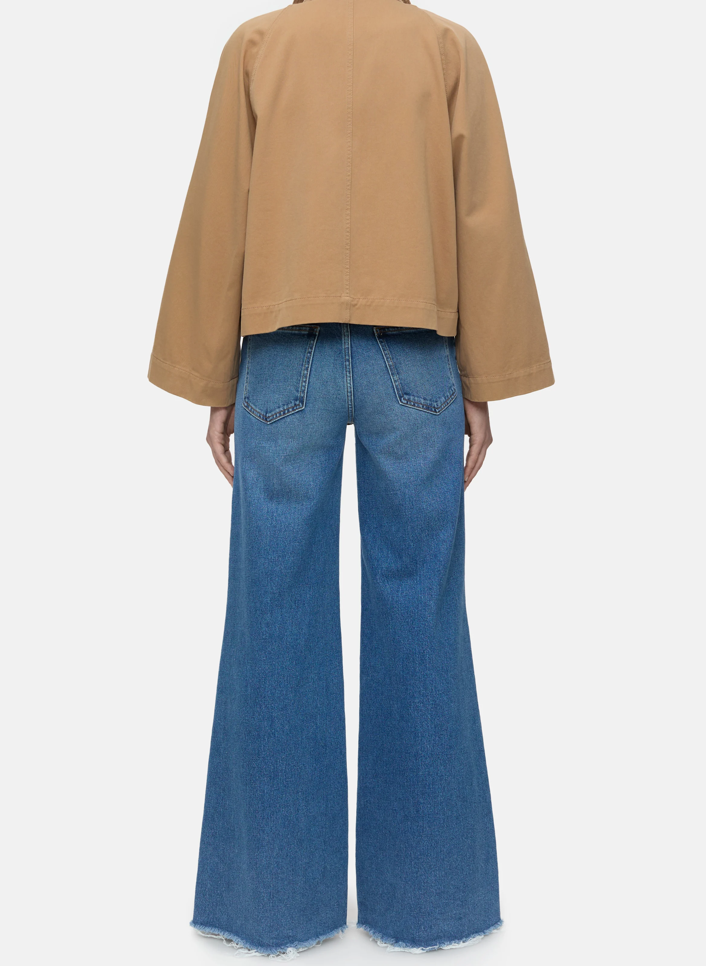 Trench court droit en coton | Marron