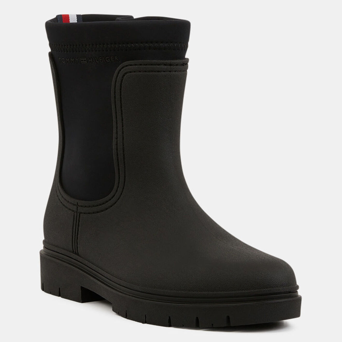 Tommy Hilfiger Chelsea boots de pluie en Néoprène noires