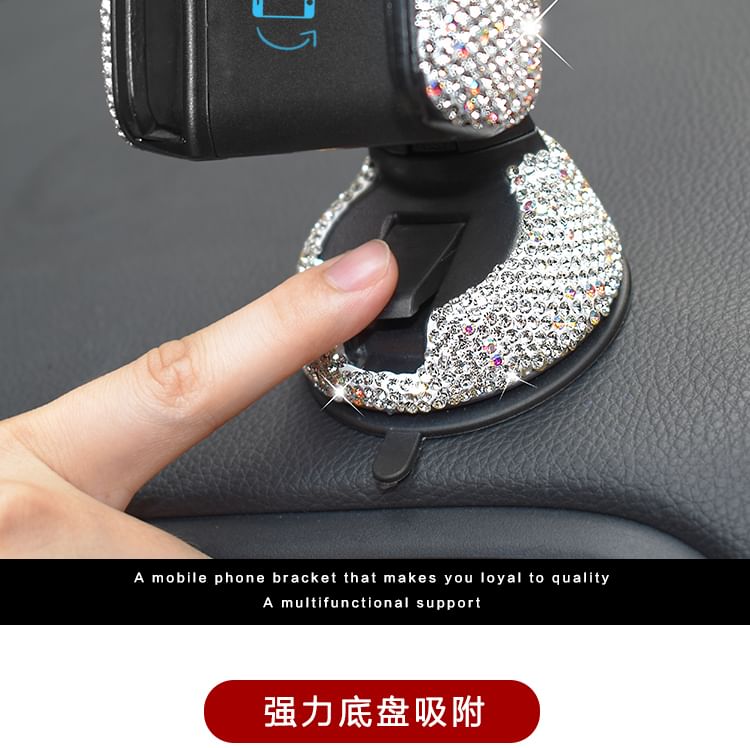 Worthbuy - Auto Dashboard telefoonhouder met strass steentjes (verschillende ontwerpen)