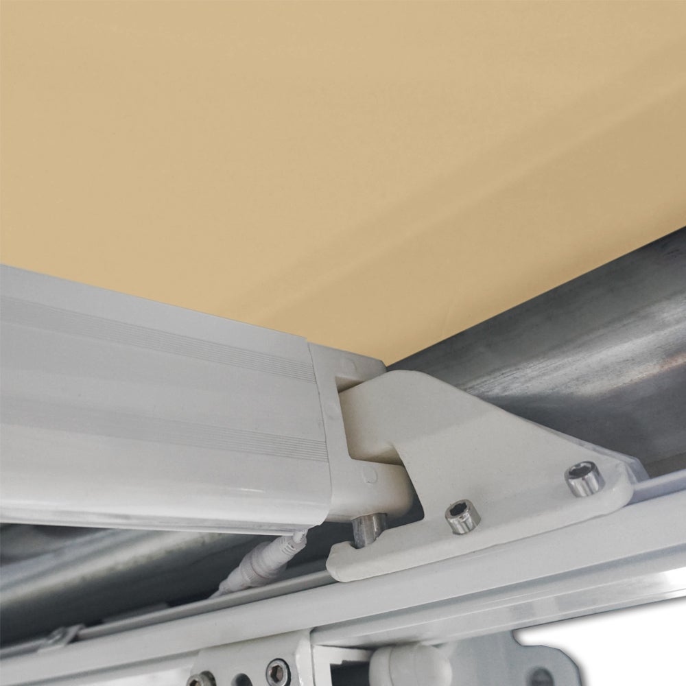 Home Deluxe - LED Full Cassette Zonnescherm ELOS - Zandkleurig, 585 x 300 cm - incl. wind- en zonsensor, afstandsbediening, handslinger, bevestigingsmateriaal | Terrasoverkapping, zonwering, windscherm