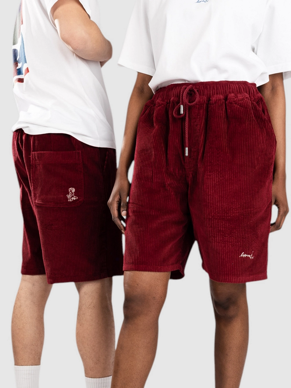Ementa SB Magoado Cord Shorts burgundy