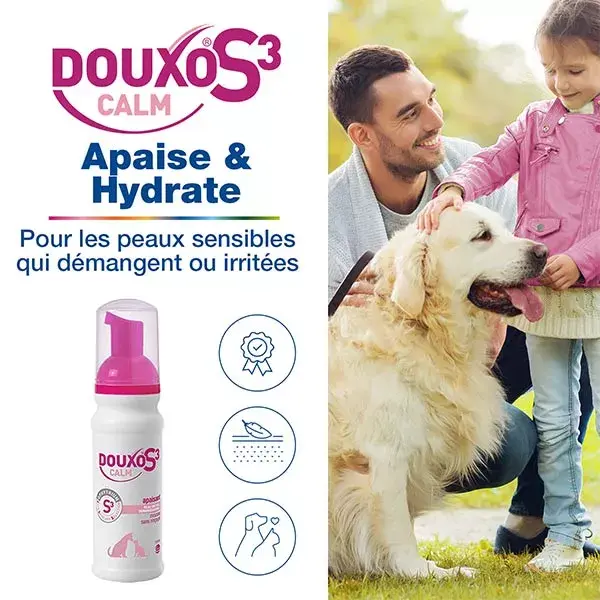 DOUXO S3 CALM Mousse soin apaisant démangeaisons chiens et chats 150ml