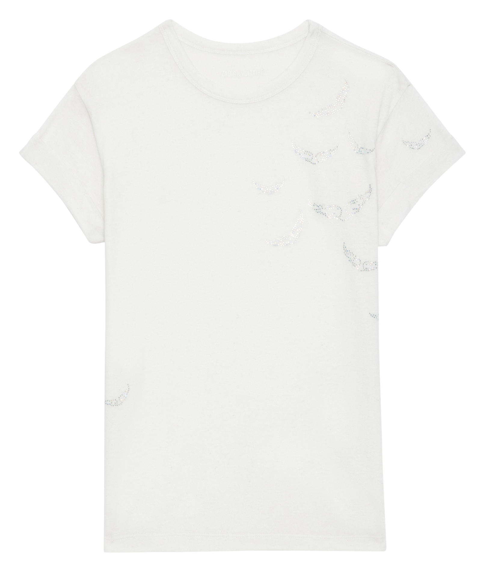 ANYA - Tee-shirt manches courtes en coton et lin mélangés | Blanc