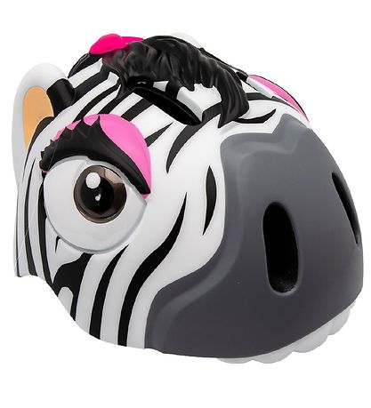 Crazy Safety Fahrradhelm m. Light - Zebra - Schwarz/Weiß