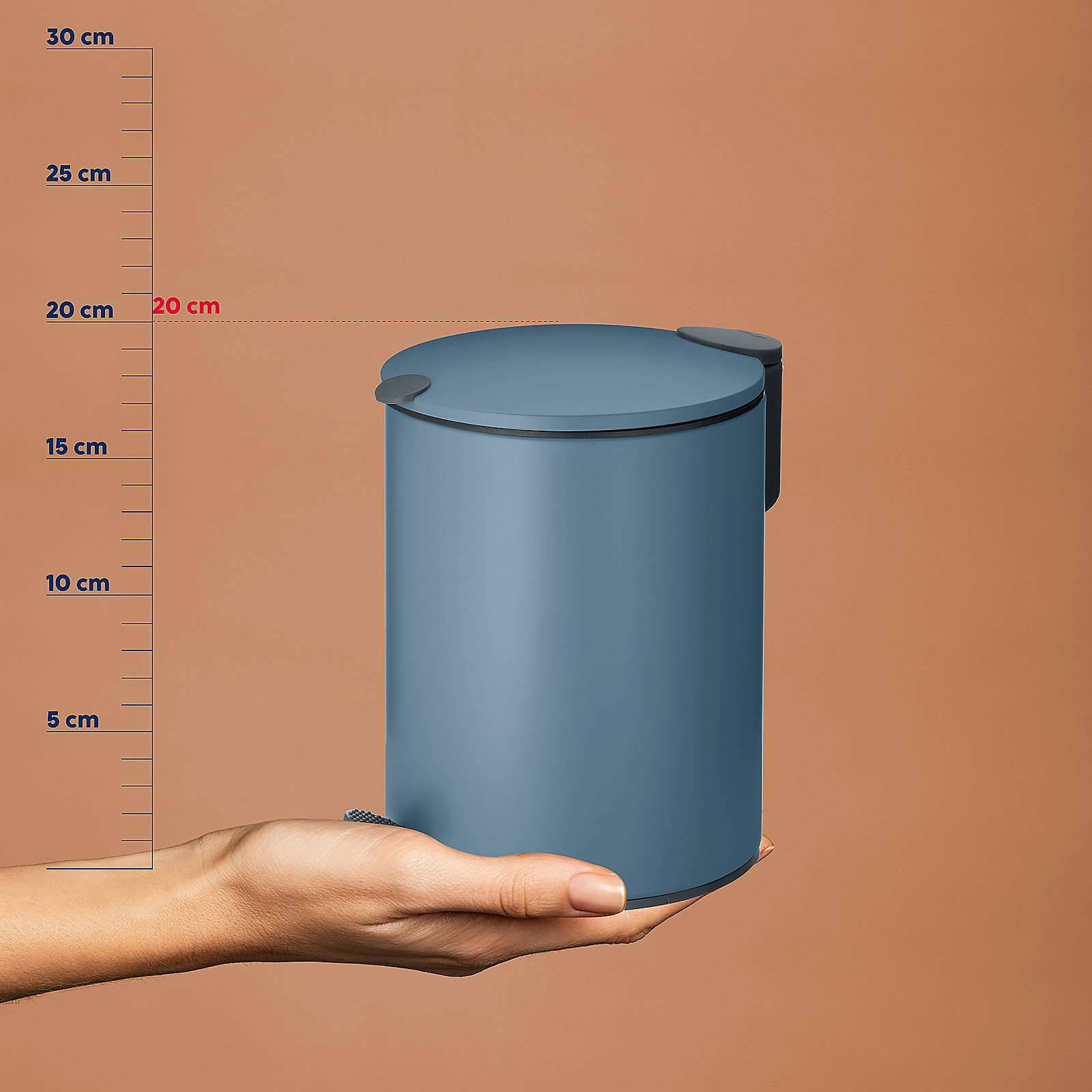 Kela prullenbak Mats met pedaal (3 liter) (17x23 cm)