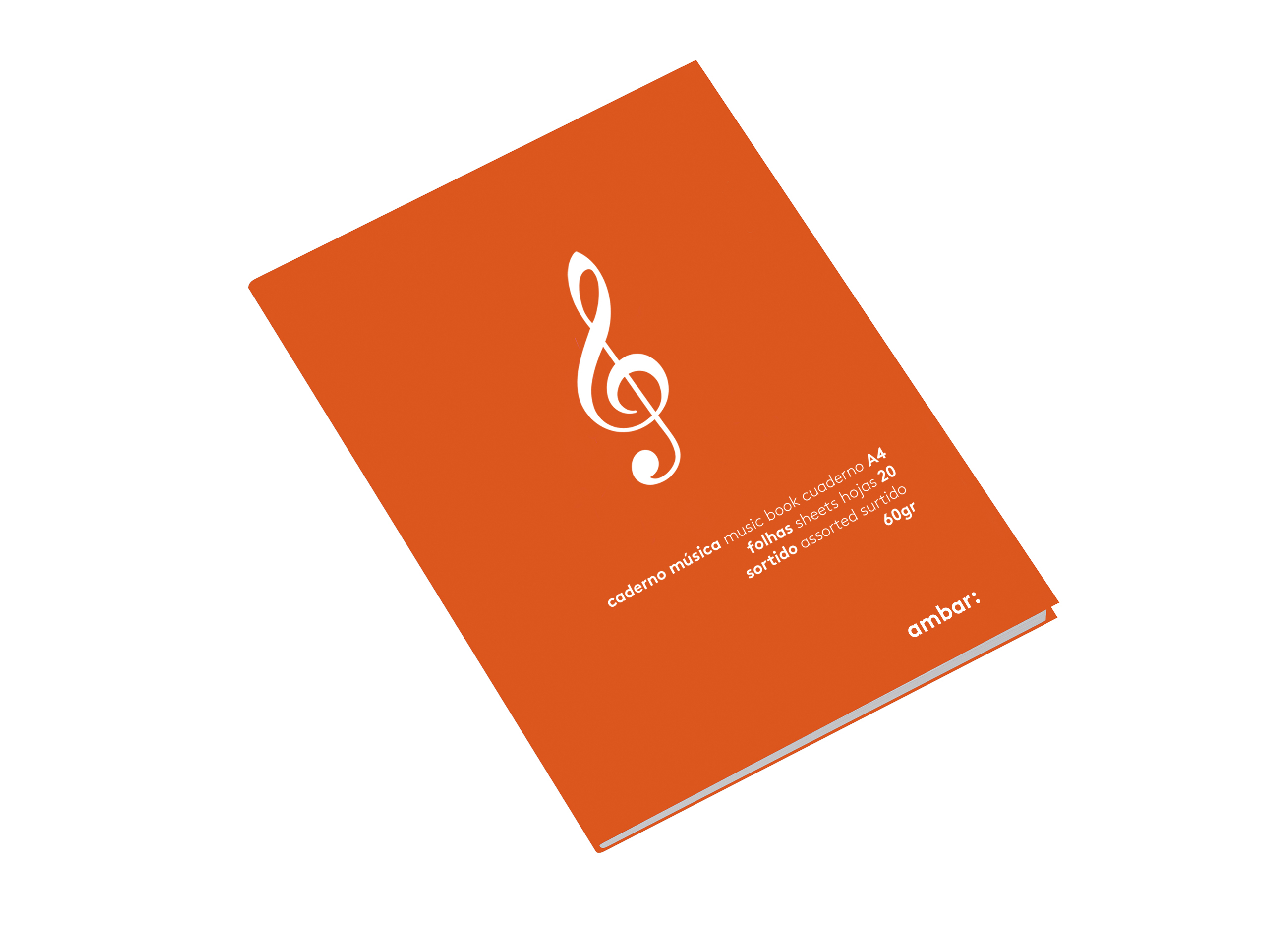CADERNO MÚSICA A4 AMBAR SCHOOL 20 FOLHAS CORES SORTIDAS
