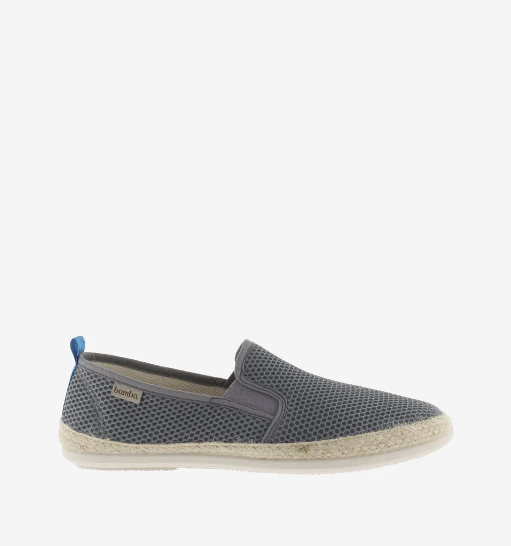 ANDRÉ ÉLASTIQUES MESH Espadrilles en mesh pour homme GRIS