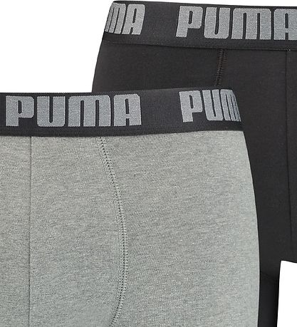 Puma Boxershorts - Basic - 2-pak - MørkGr?/Sort