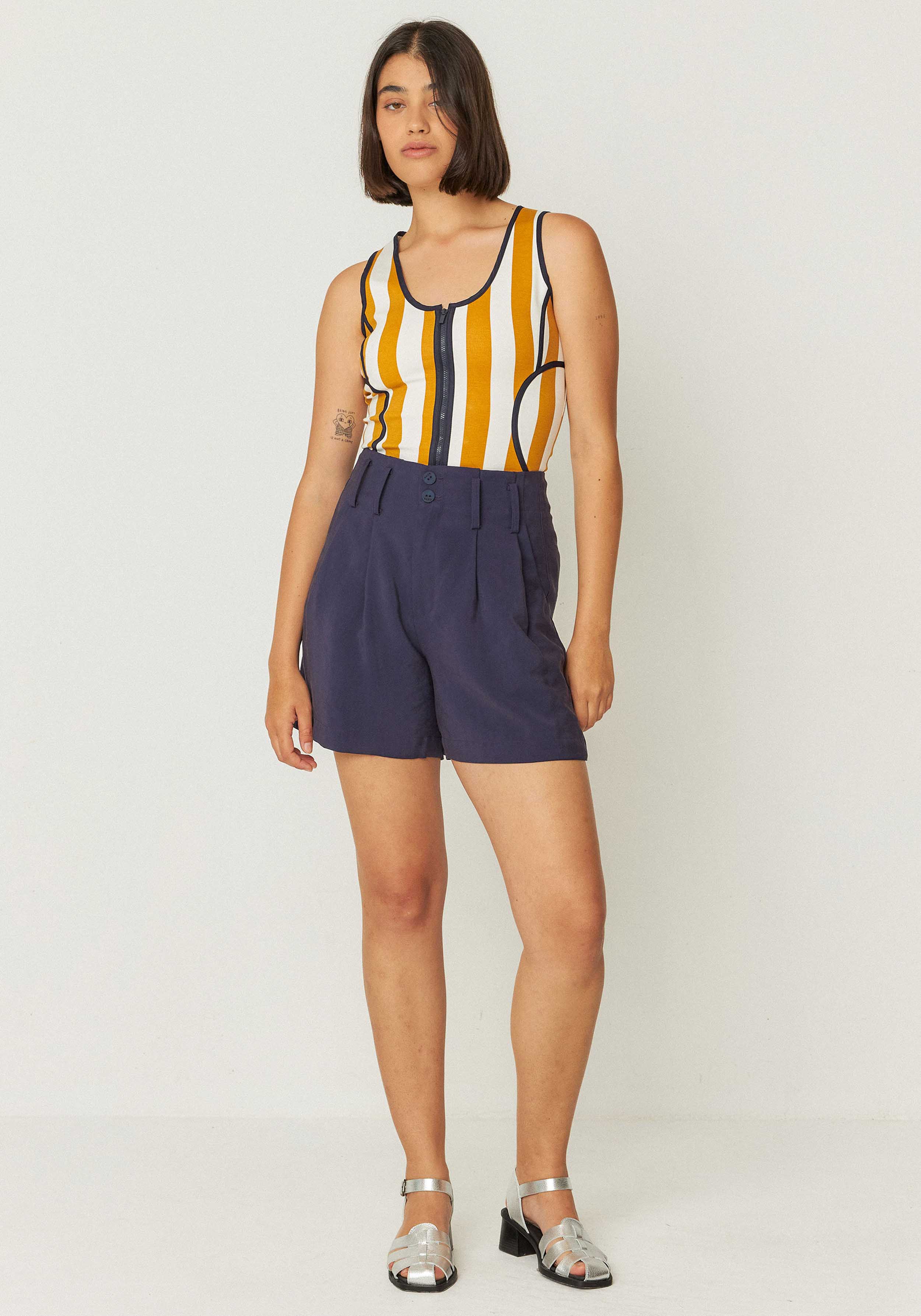 SKFK Shorts Neba Navy Violet