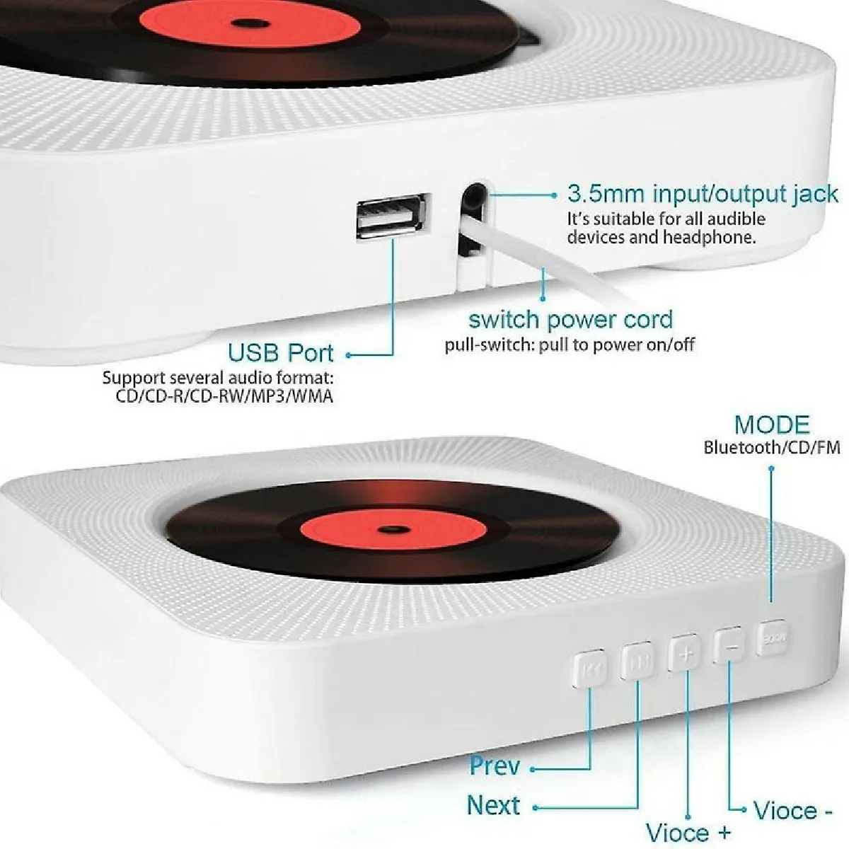 Chrono Lecteur CD Bluetooth