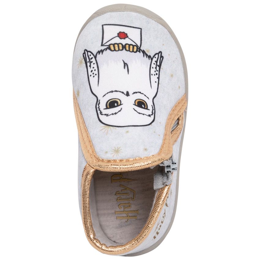 Chaussons bottillons print Hedwige Harry Potter pour bébé fille - Gris chiné