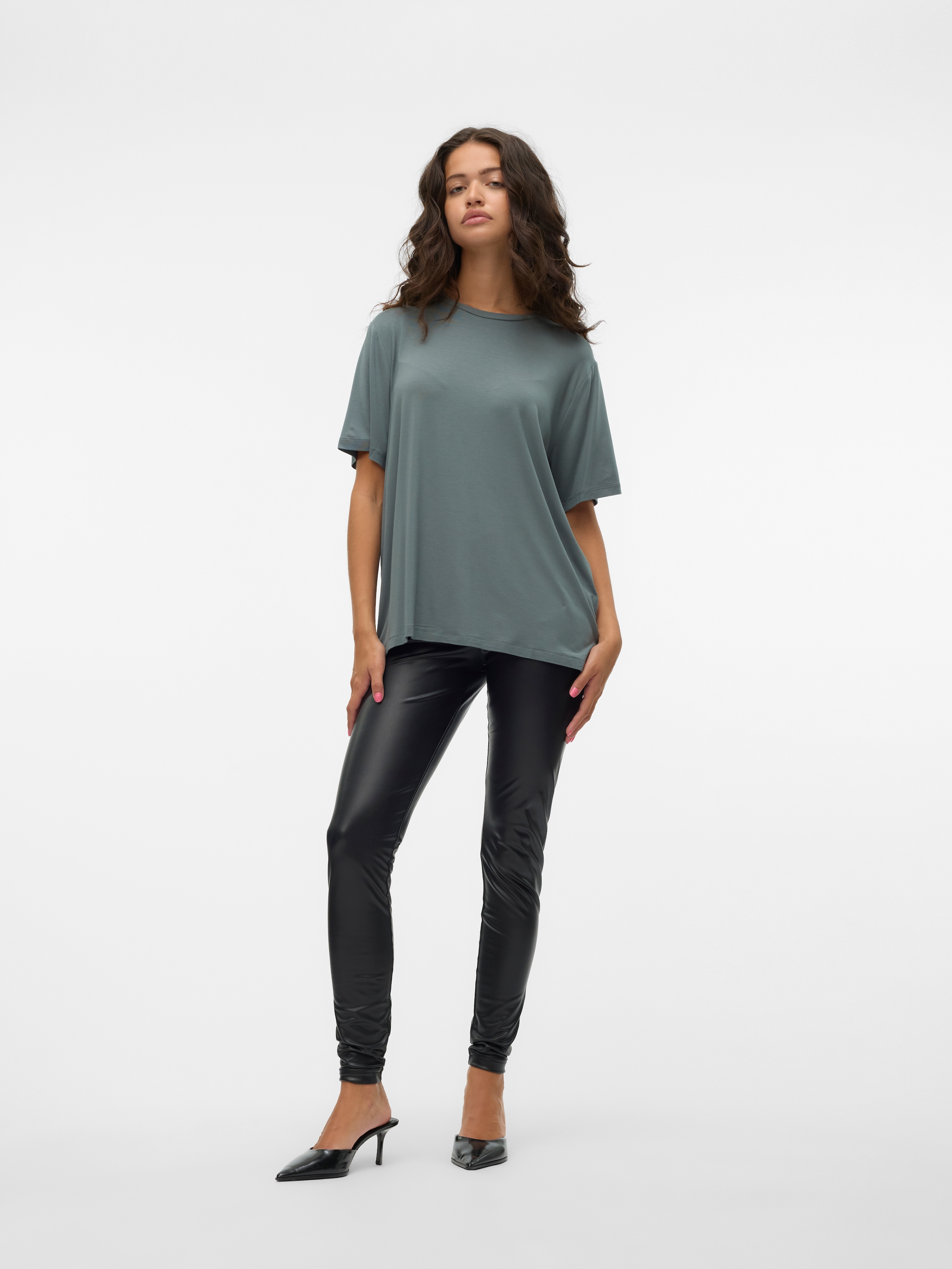 Vero Moda Lederimitathose »VMGANA MR PL LEGGING«