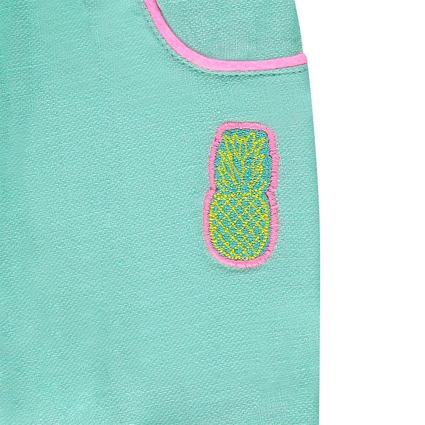 Sarouel en coton uni - Vert