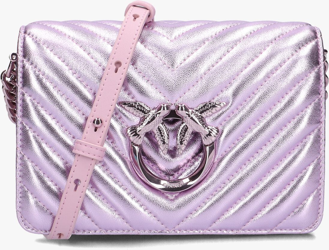 PINKO paarse pinko schoudertas love click mini metal