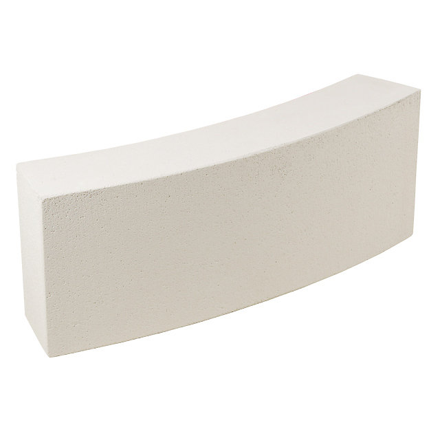 Carreau béton cellulaire lisse courbé 30° ép.100mm vendu au carreau