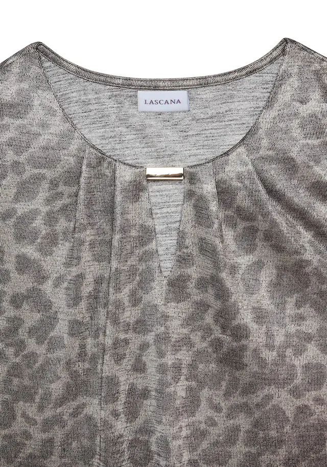LASCANA 3/4-Arm-Shirt , mit Animaldruck, Jerseyshirt, modisch
