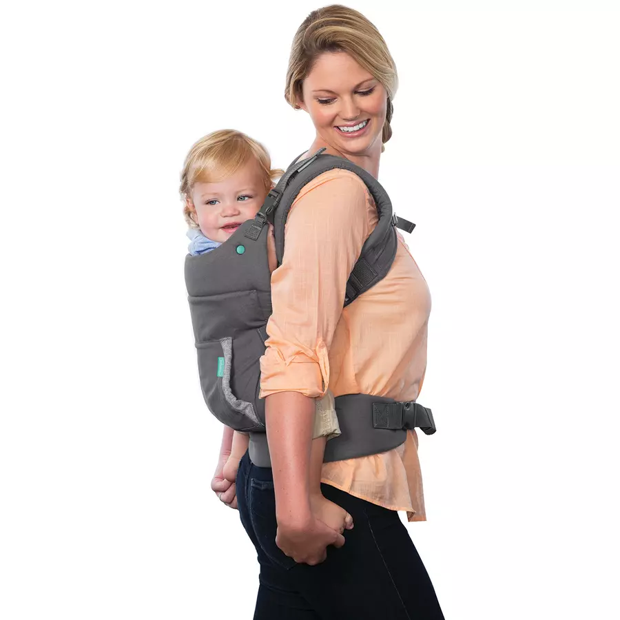 Infantino Cuddle Up Ergnomische Babytrage mit Kapuze (Teddy)